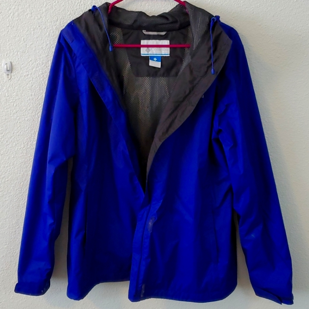 Blue Columbia Raincoat with Hood